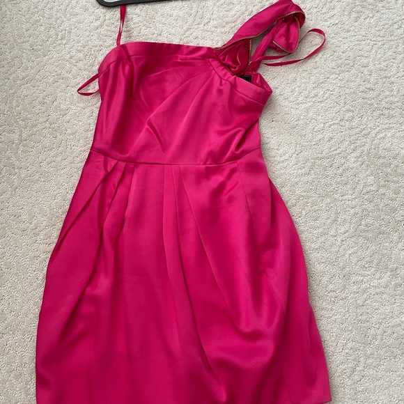 BCBG Max Azria hot pink elegant shirt dress - Picture 1 of 2